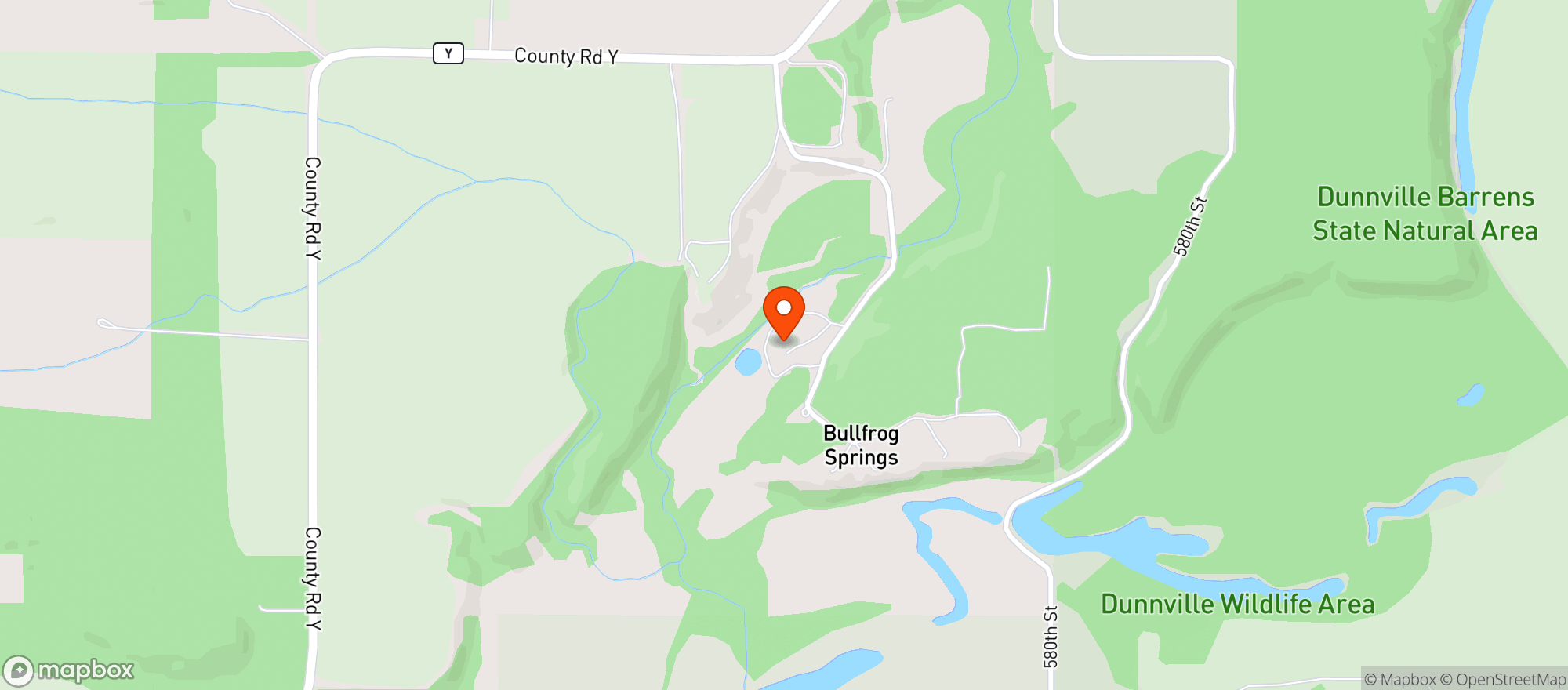 Map showing Bullfrog Fish Farm