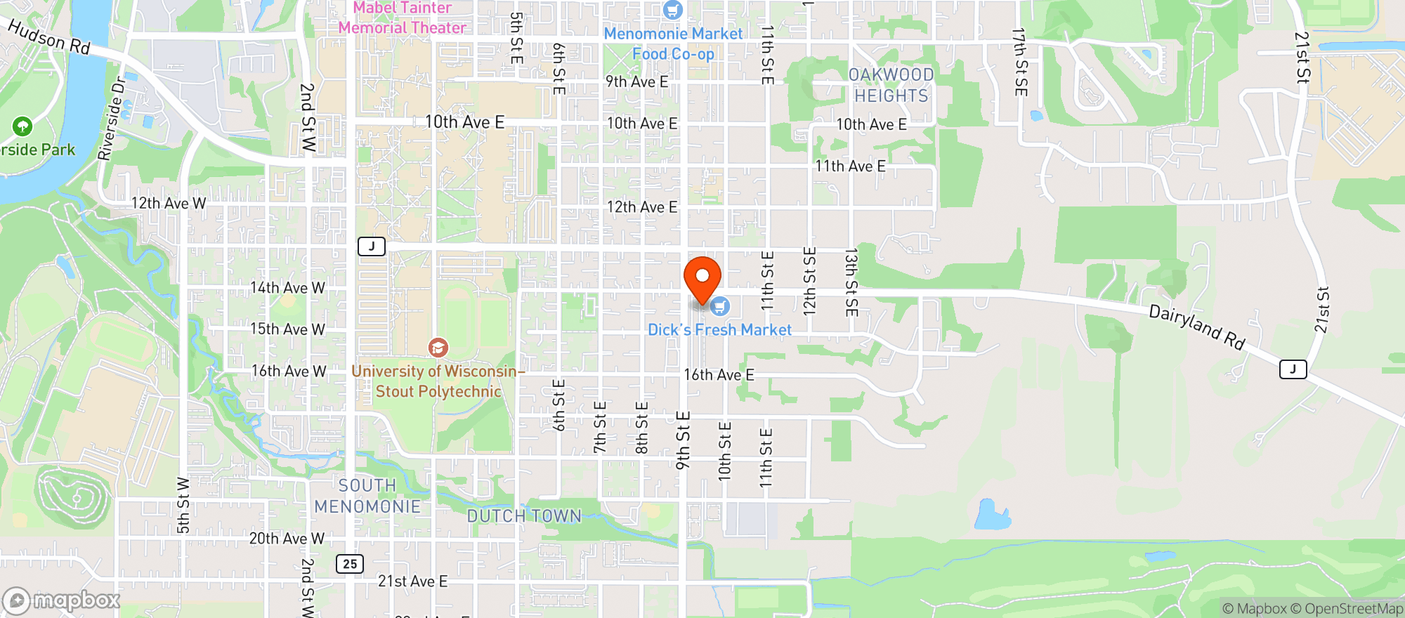 Map showing Dicks Fresh Market