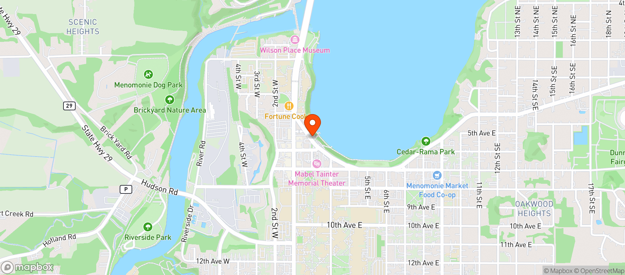 Map showing Waterfront The-menomonie