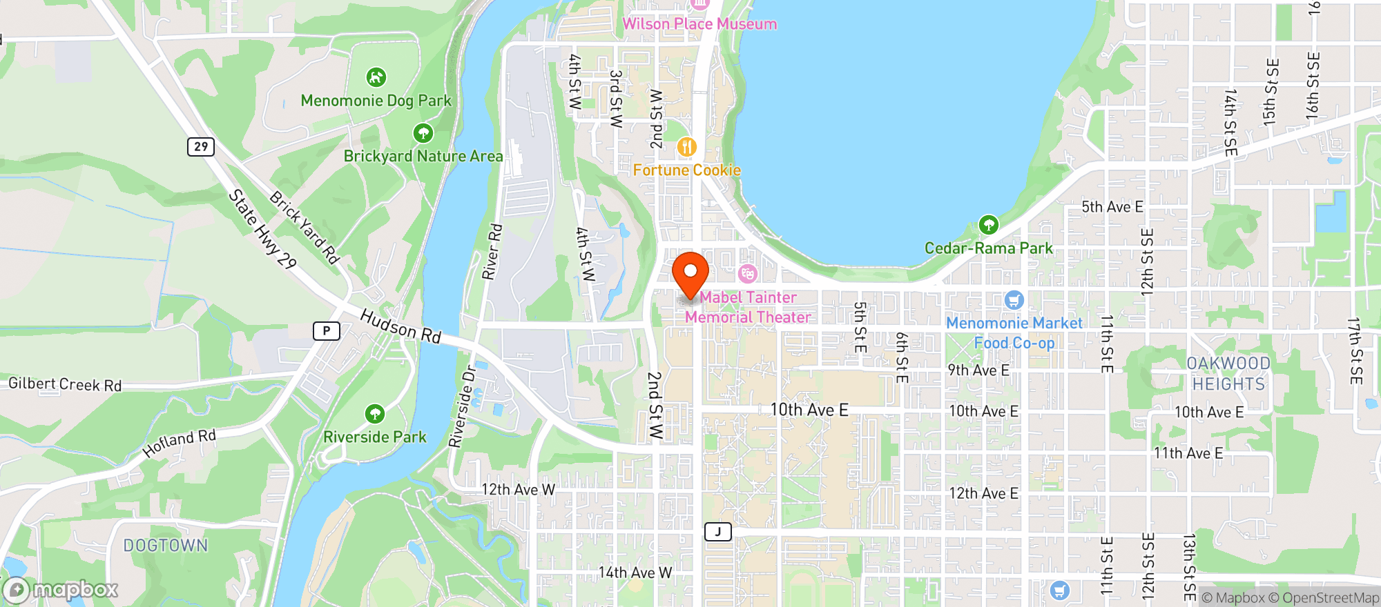 Map showing Log Jam