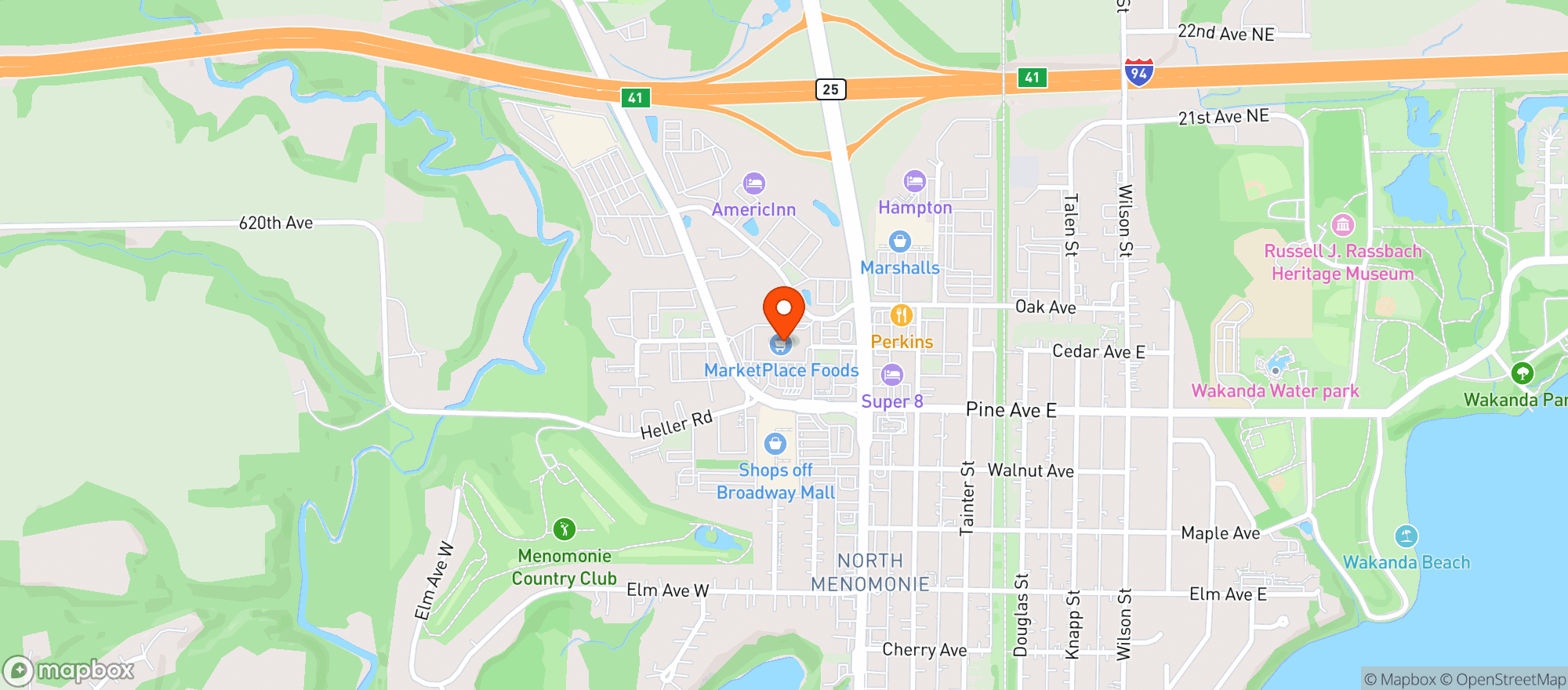 Map showing Marketplace Foods