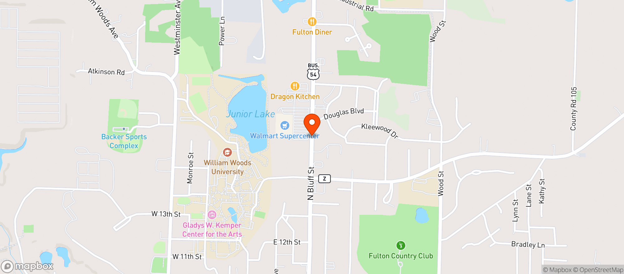 Map showing Walmart Supercenter