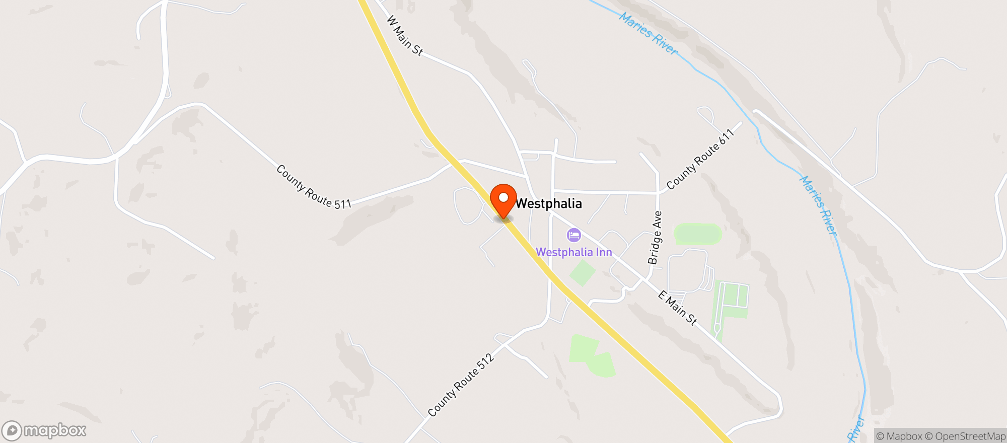 Map showing Joes Market