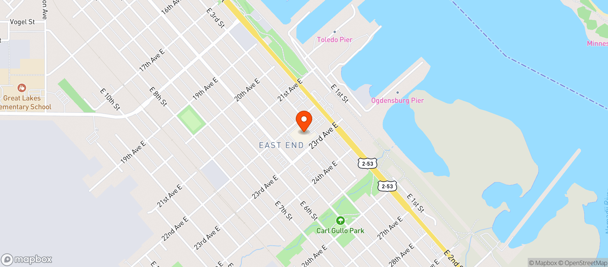 Map showing Superior Super One Liquor