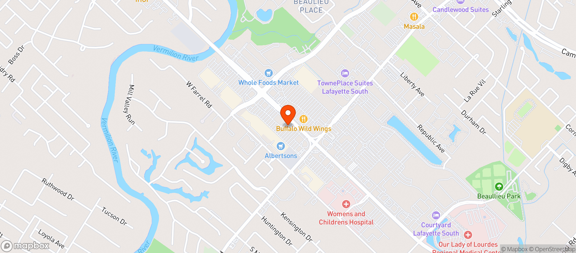 Map showing TOTAL WINE- #2502 LAFAYETTE
