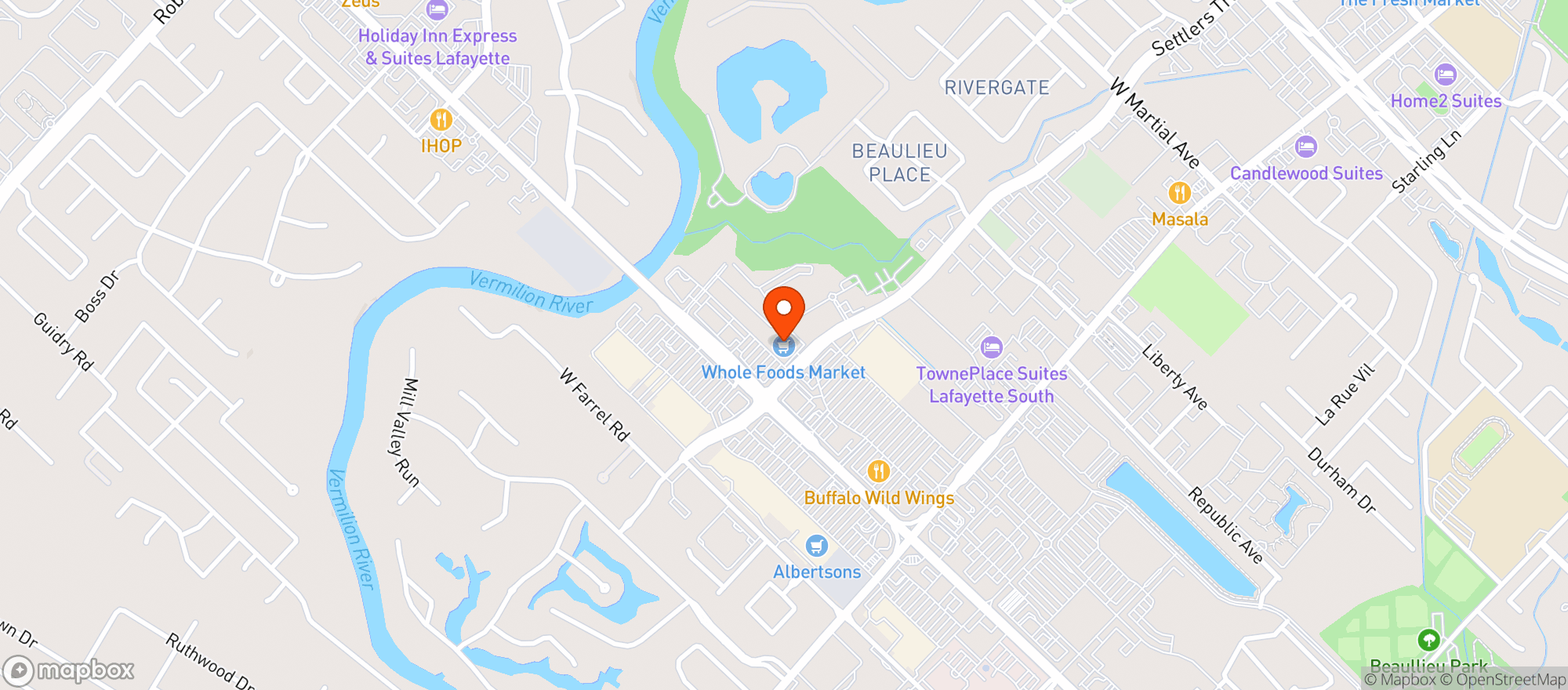 Map showing Whole Foods Market