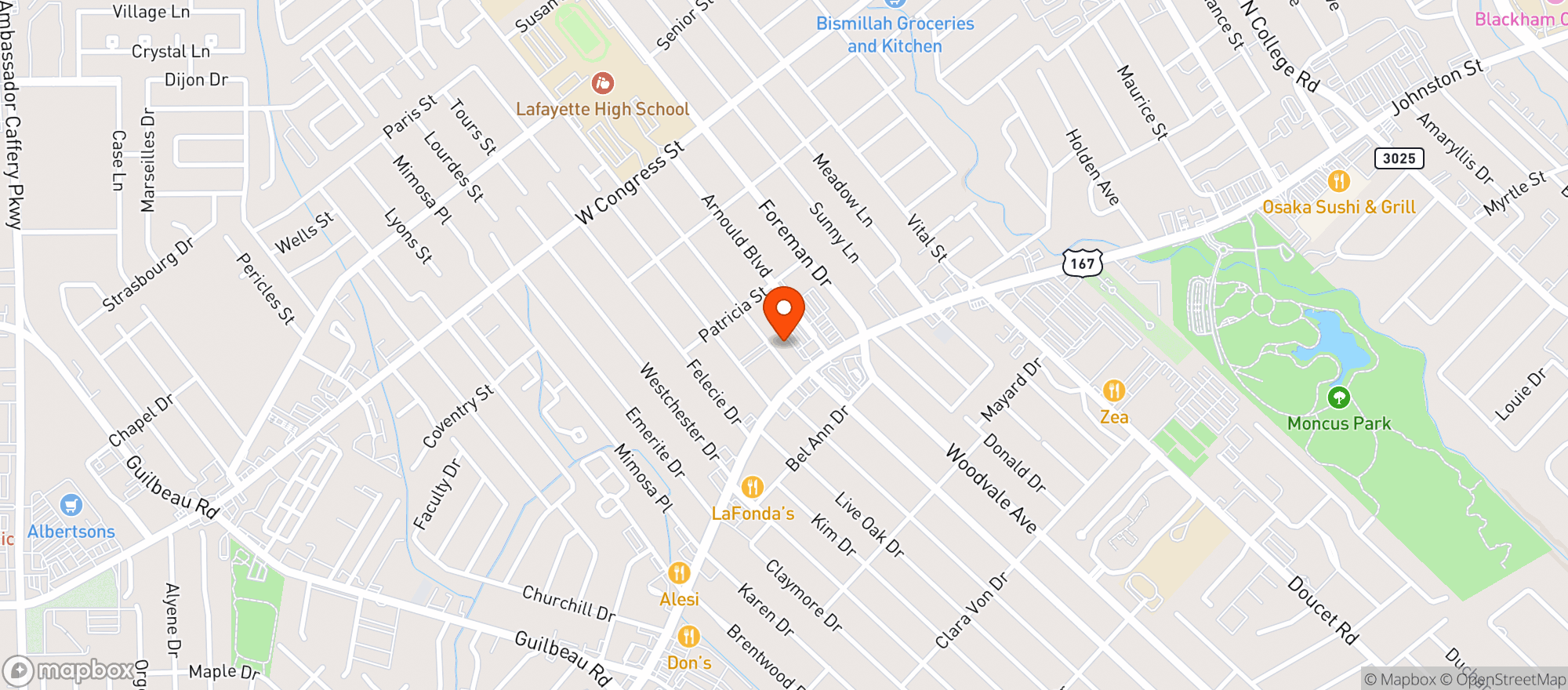 Map showing Graze Acadiana Llc