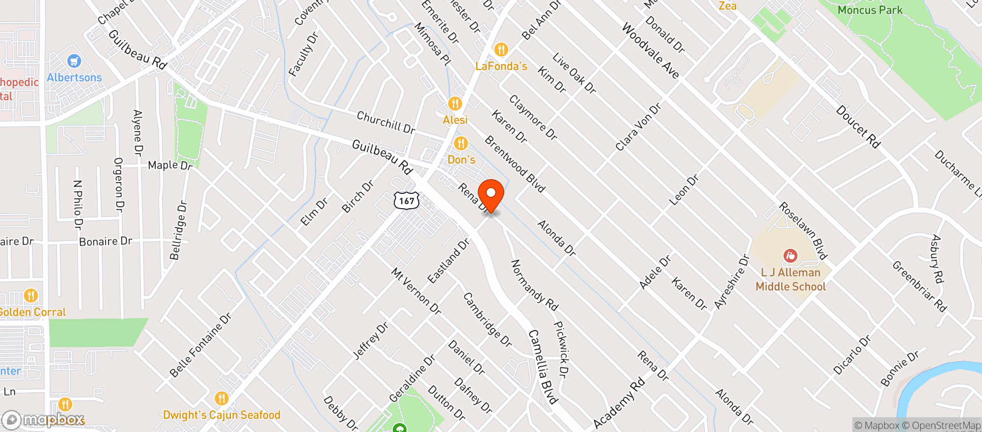 Map showing Sandras Cafe and Health Food Store - 00100021685