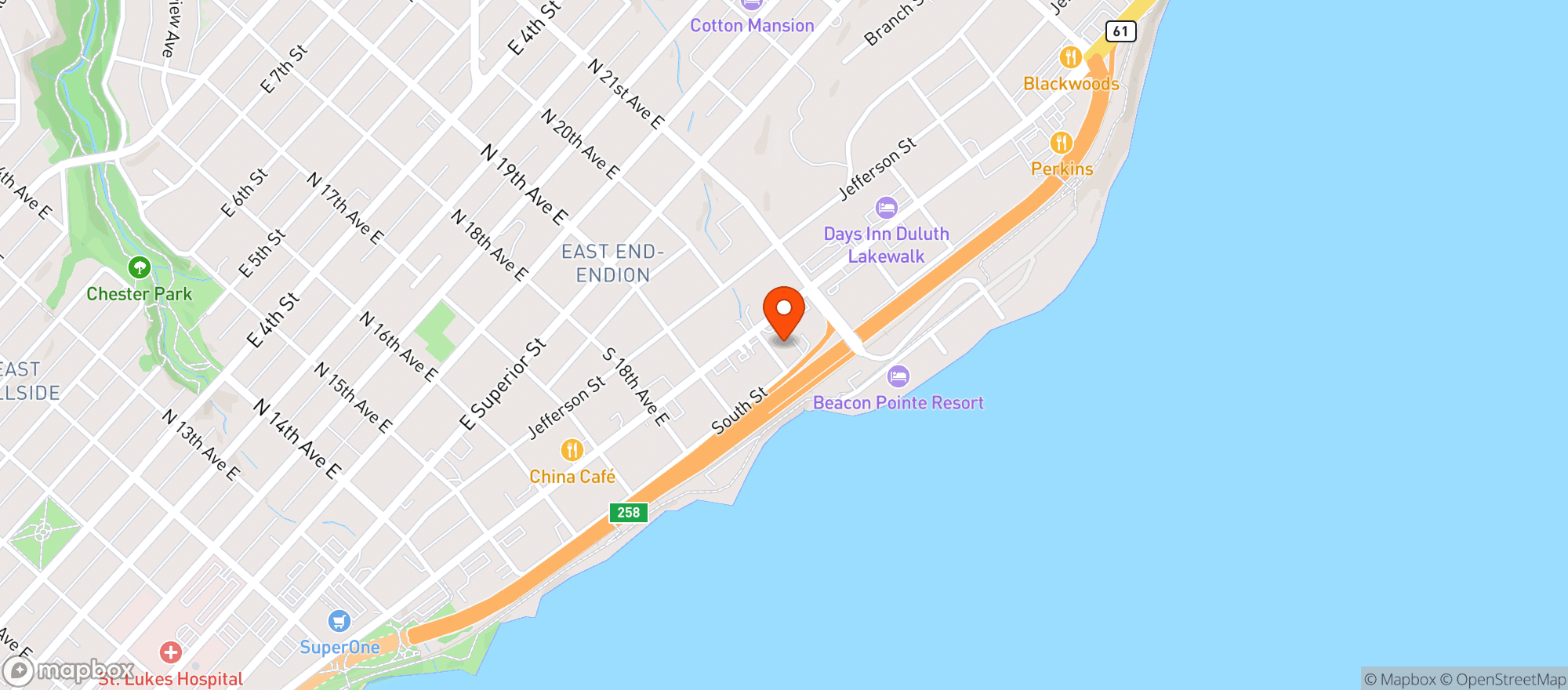 Map showing Reef Bar & Lounge