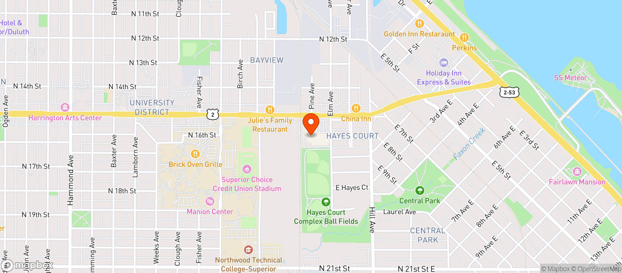 Map showing Belknap Liquor