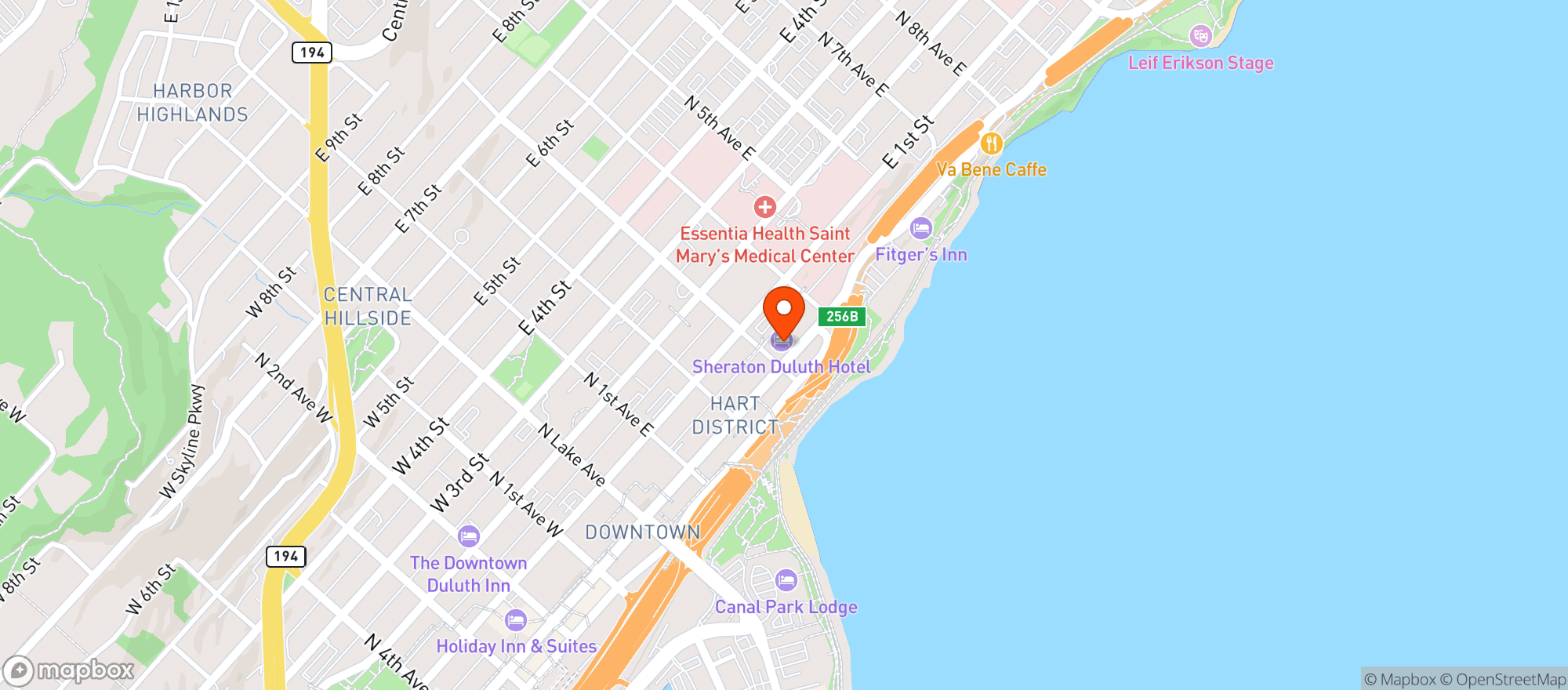 Map showing Sheraton Hotels & Resorts