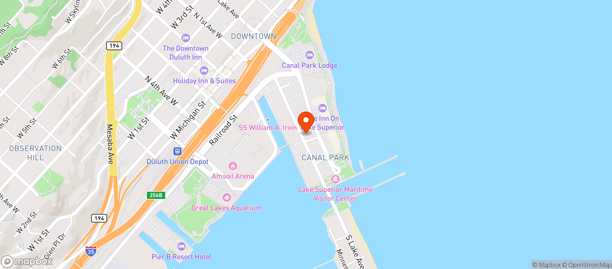 Map showing Lake Avenue Cafe