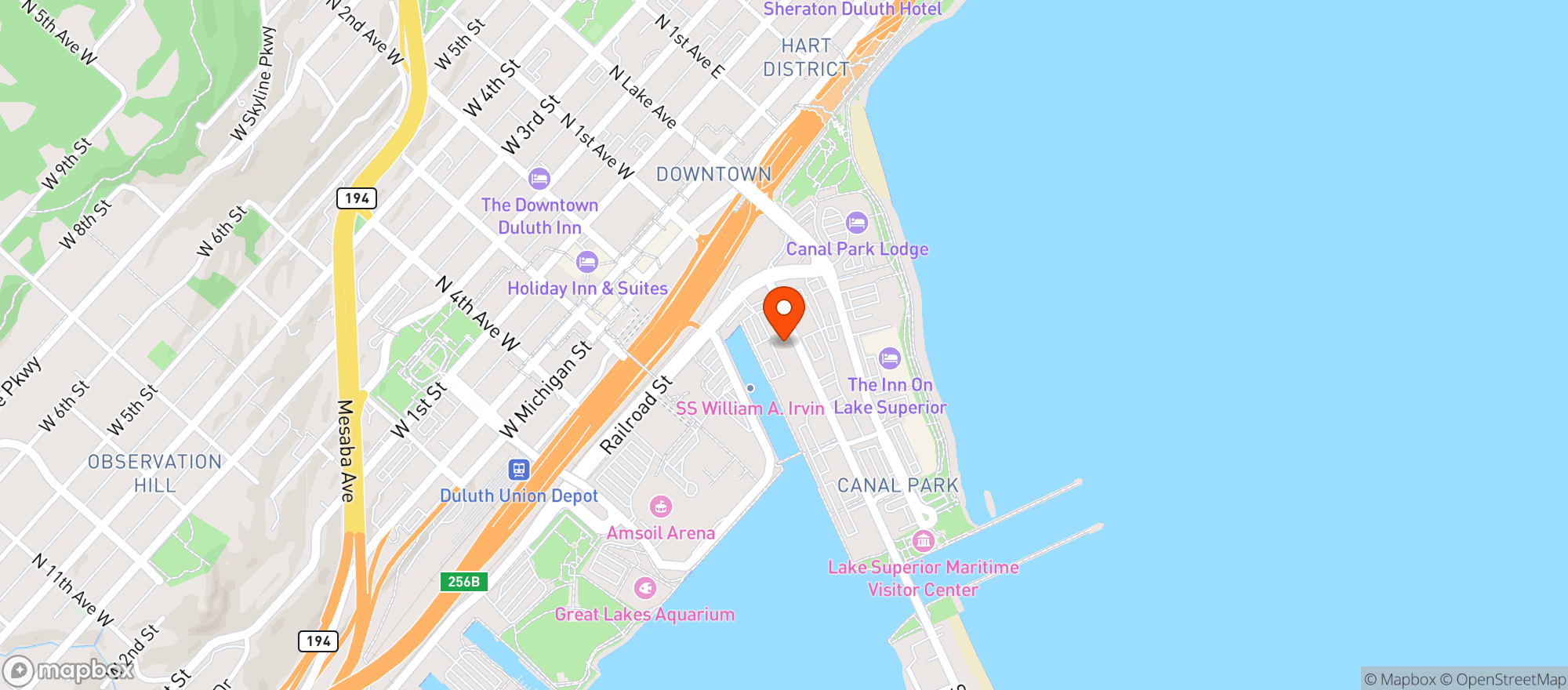 Map showing Hoops Brewing