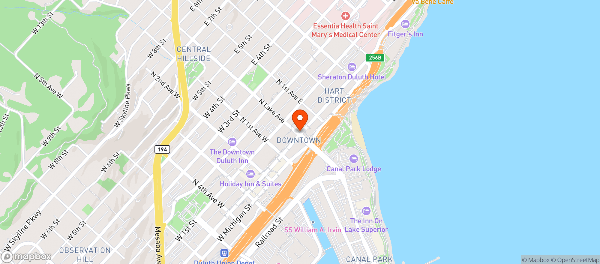 Map showing Pizza Luce - Duluth
