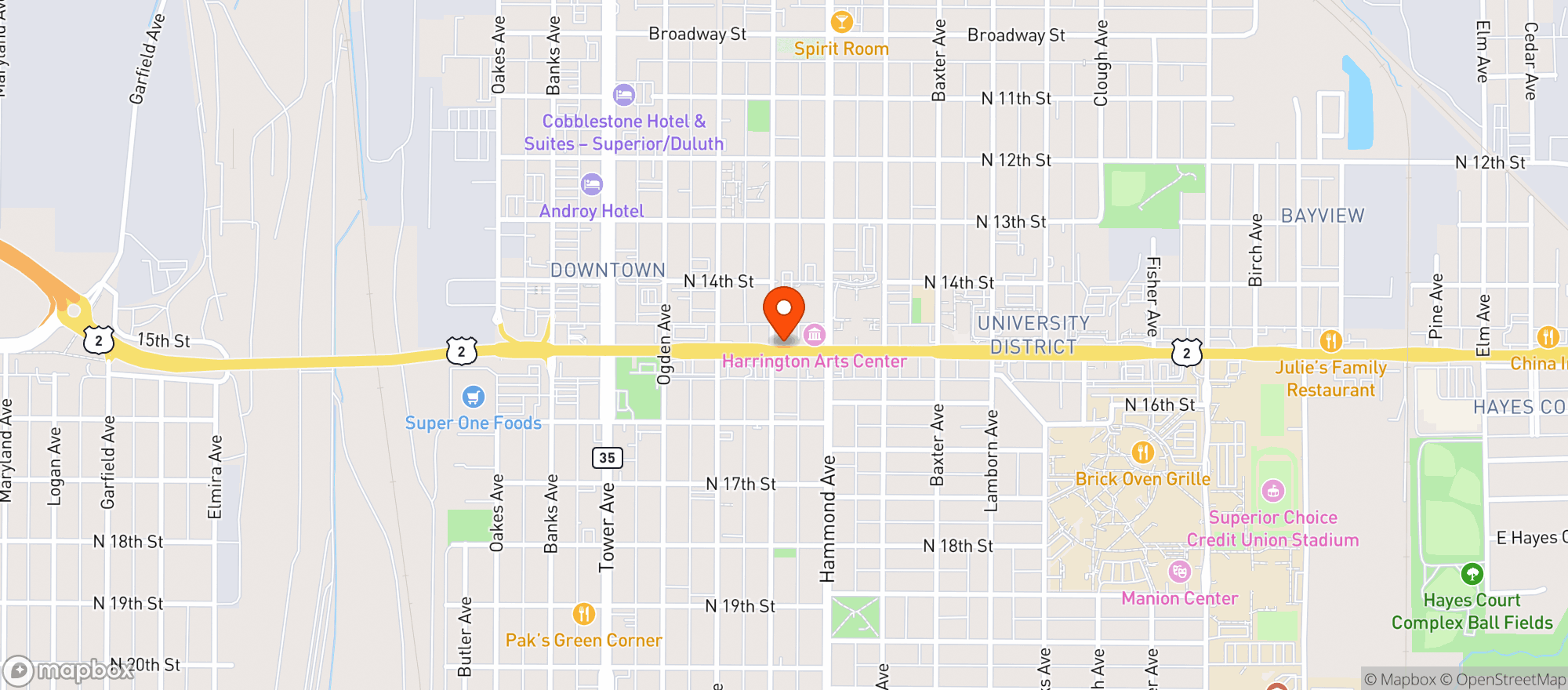 Map showing Sutherland CBD