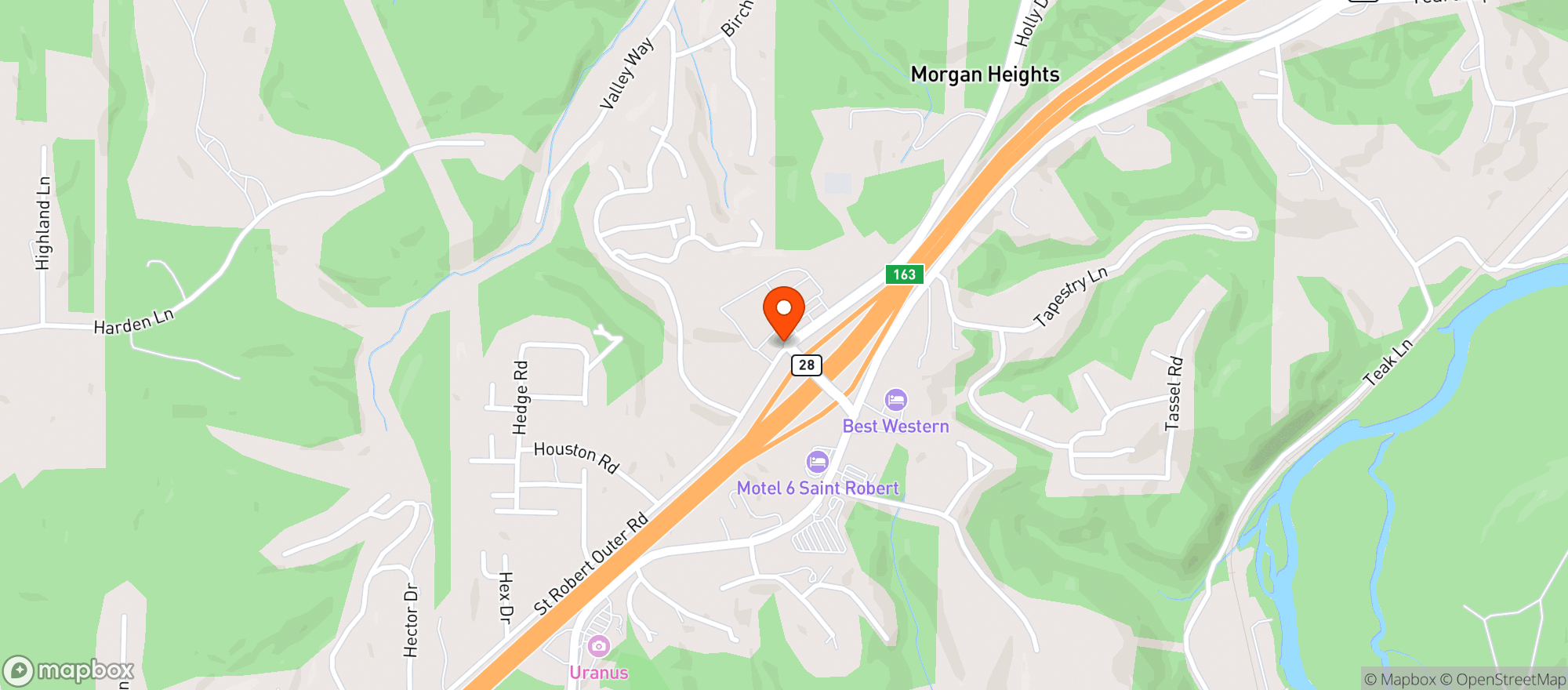 Map showing Road Ranger