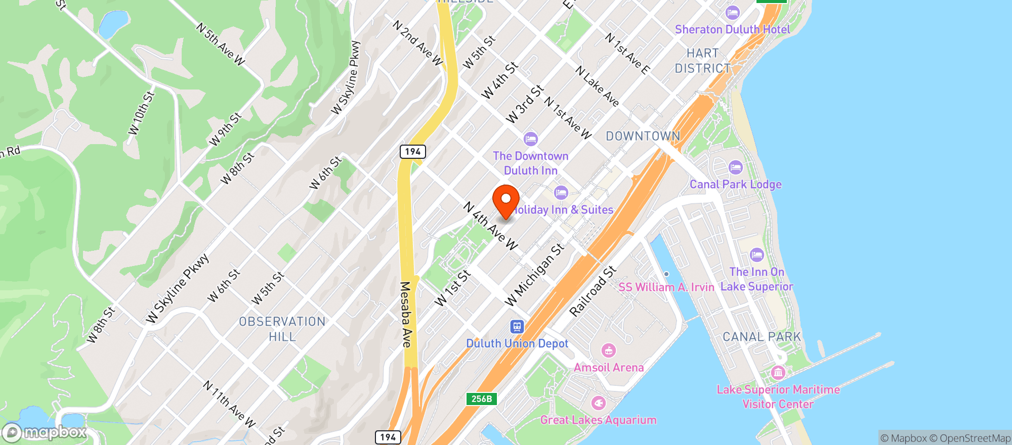 Map showing Pioneer Bar