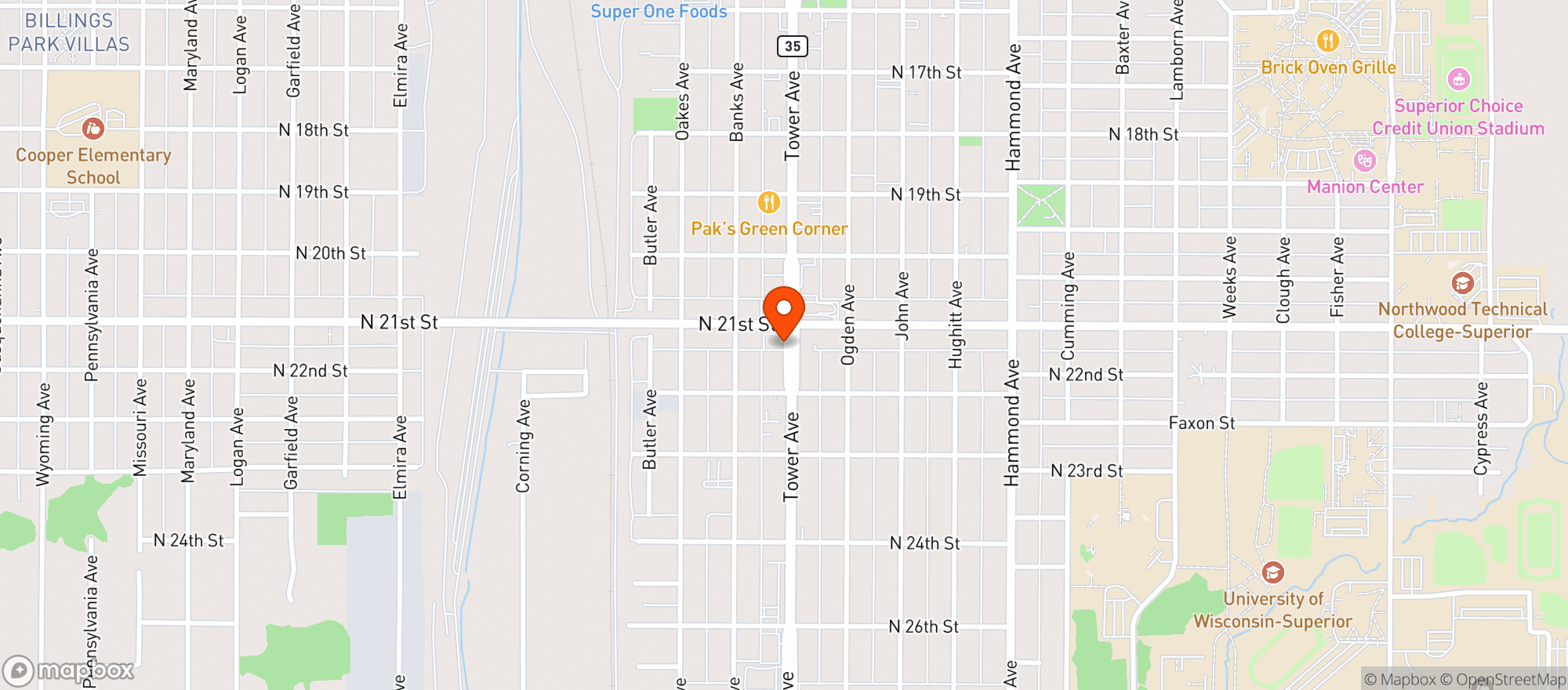 Map showing HOLIDAY STATION STORE #2746111