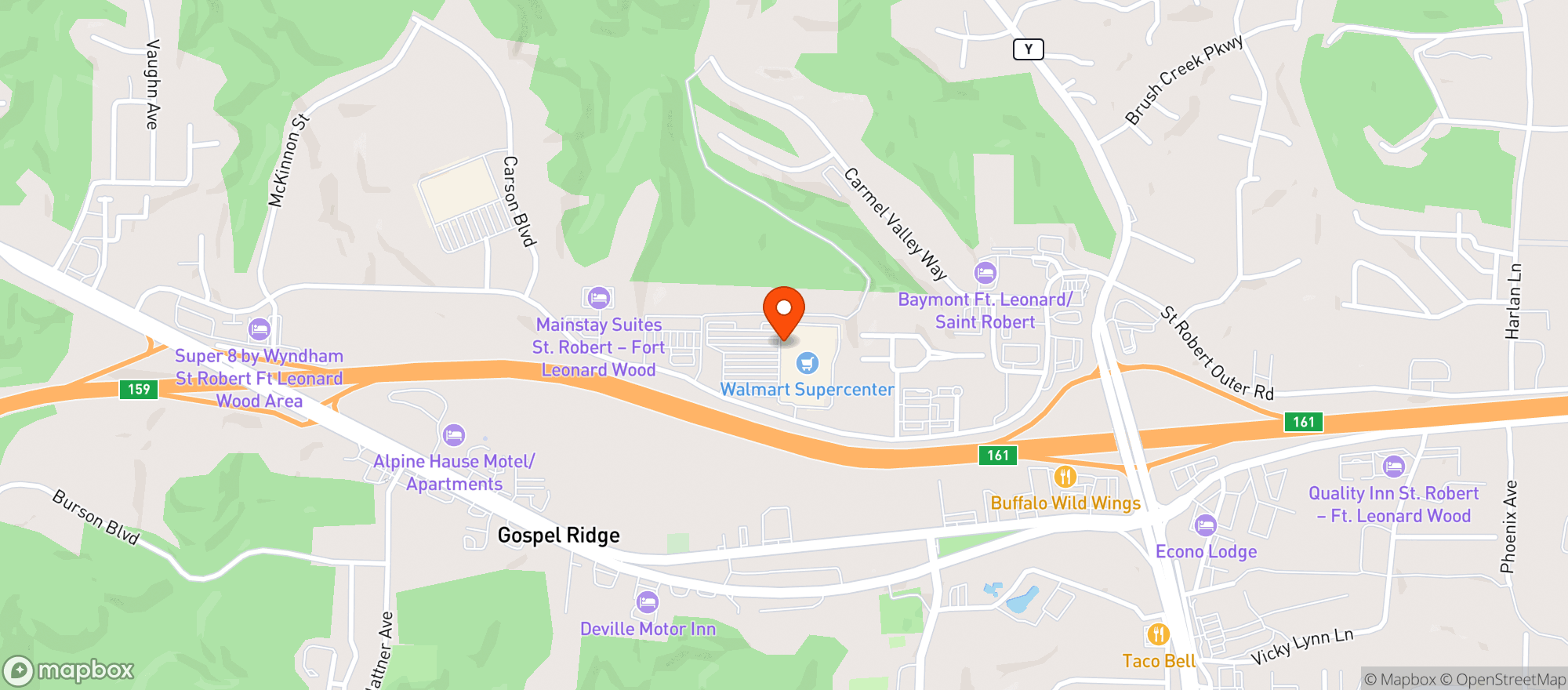 Map showing Walmart Supercenter #21