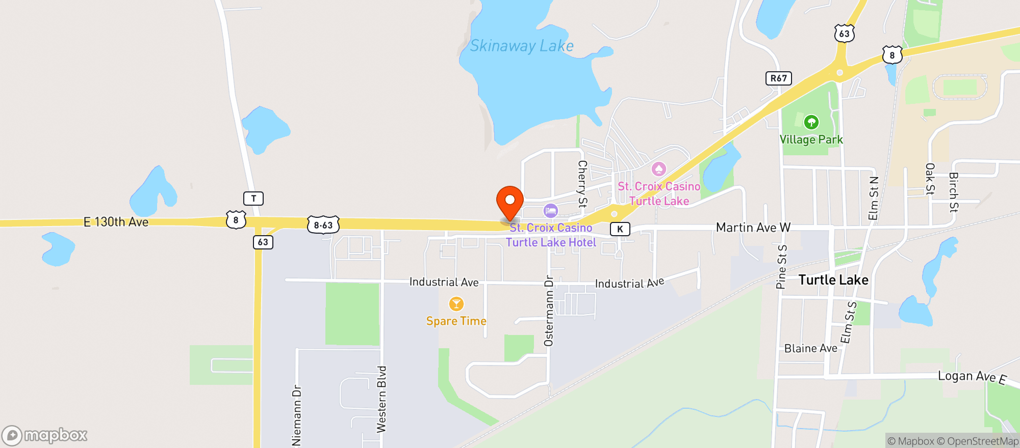 Map showing The Liquor Store