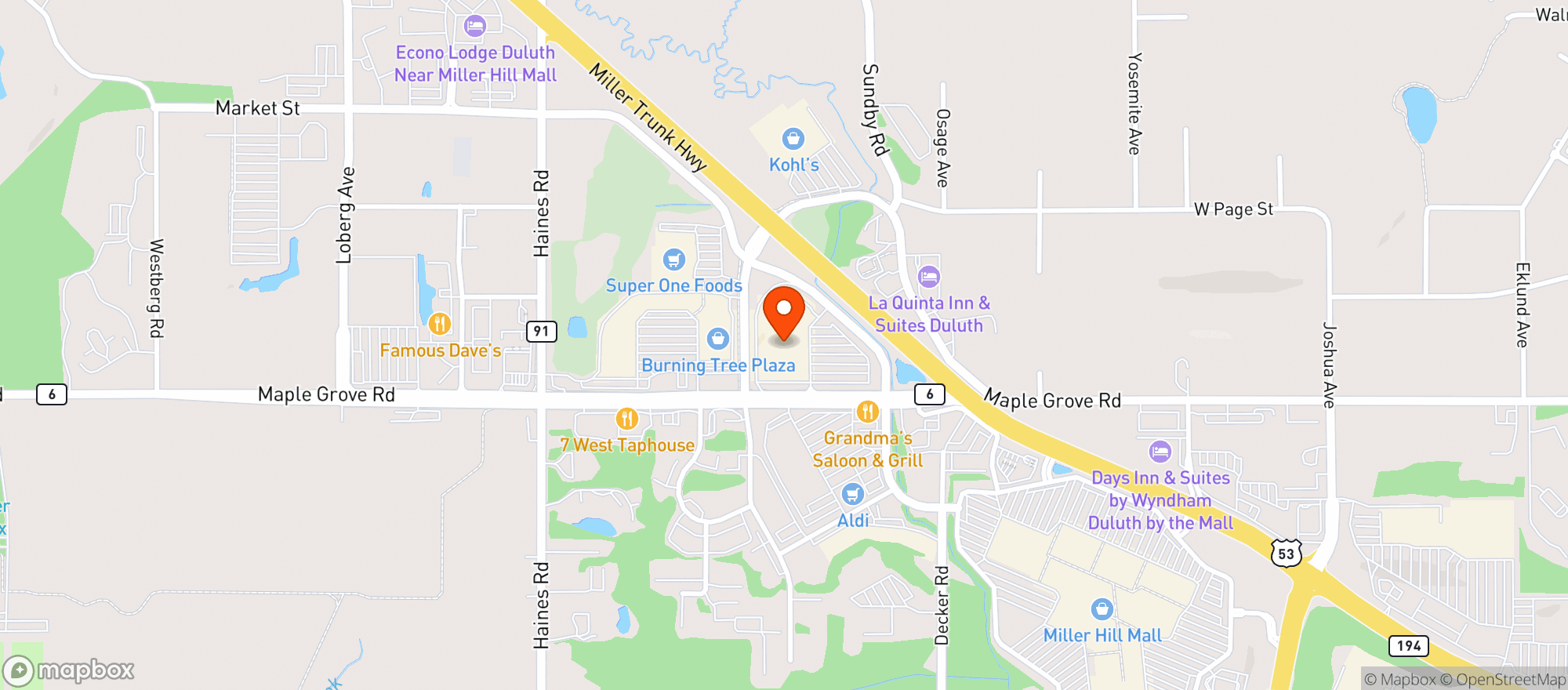 Map showing Target
