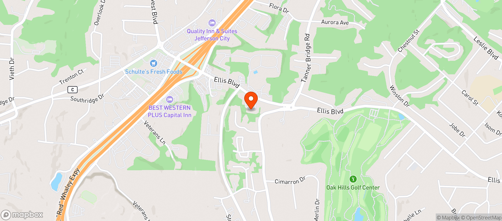 Map showing The Curry N Grill