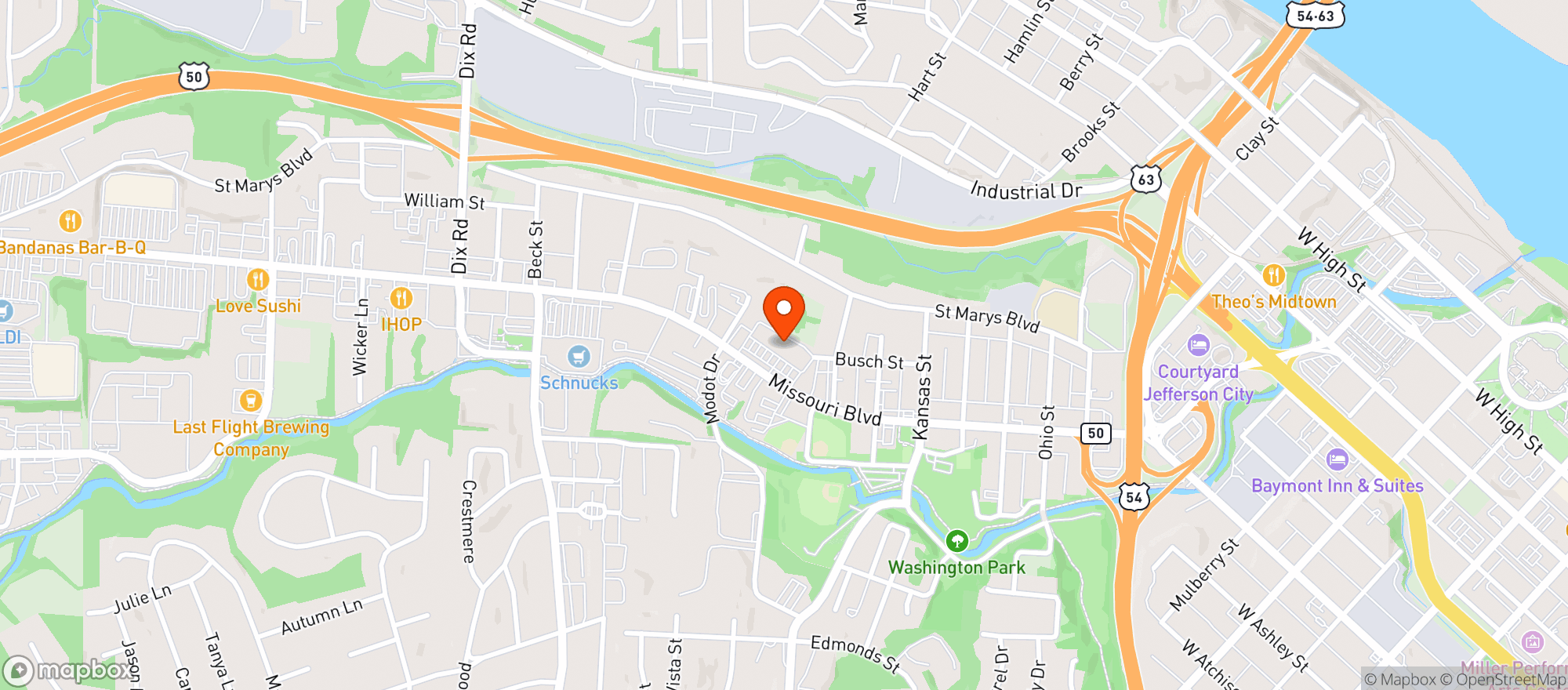 Map showing Eagle Liquor & Cstore