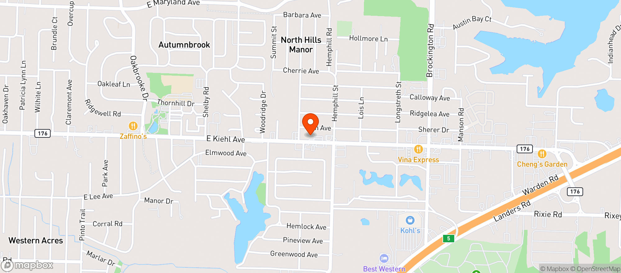 Map showing Natural Relief Dispensary