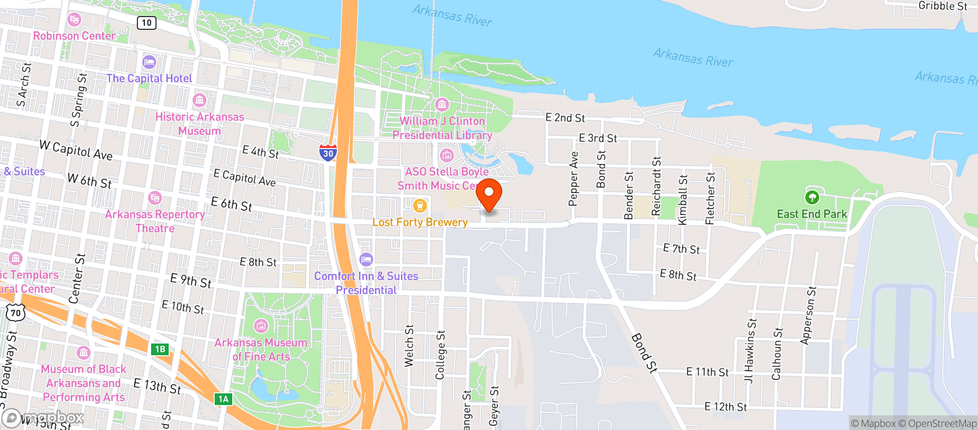 Map showing Sterling Market