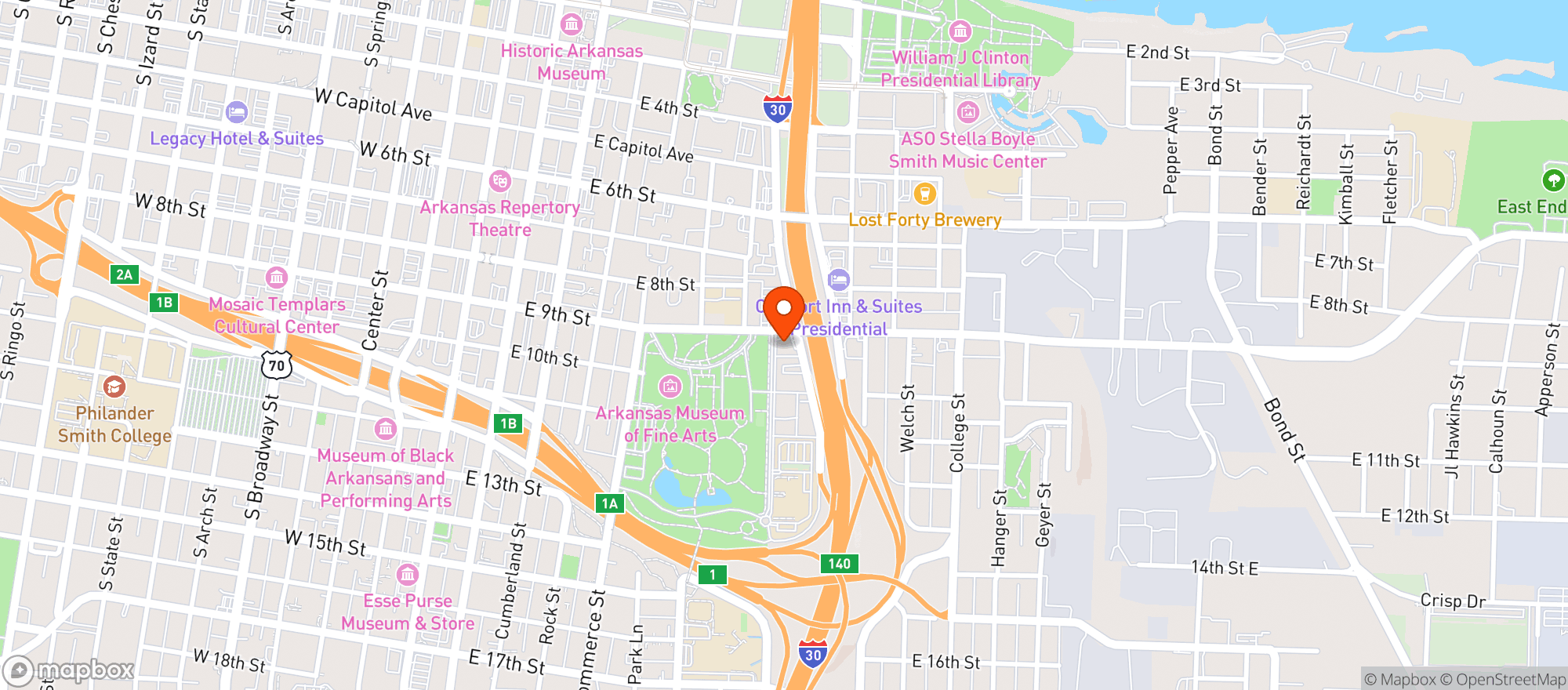 Map showing Superstop