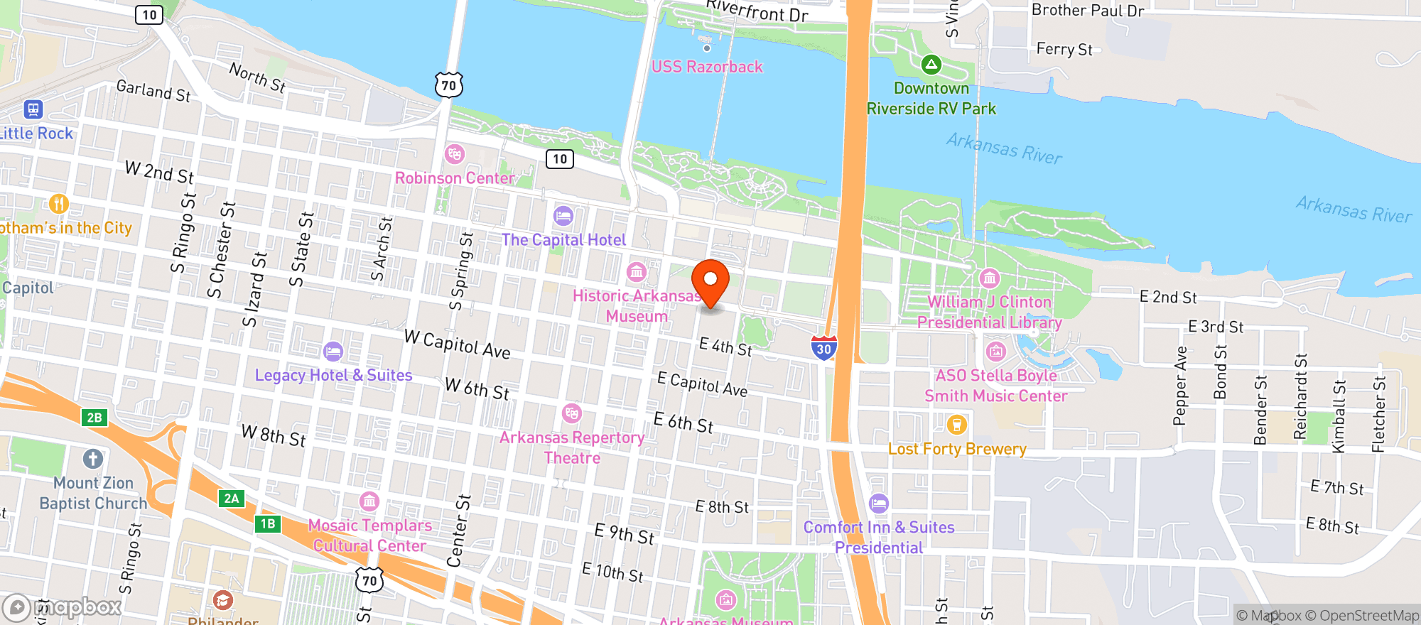 Map showing STRATTON'S MARKET
