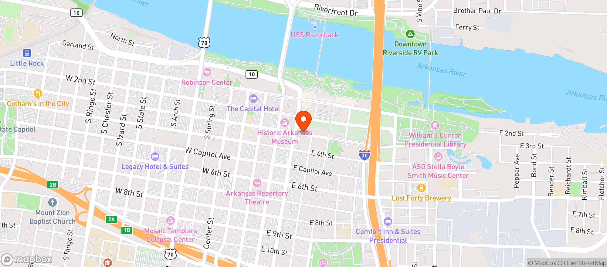 Map showing Copper Grill