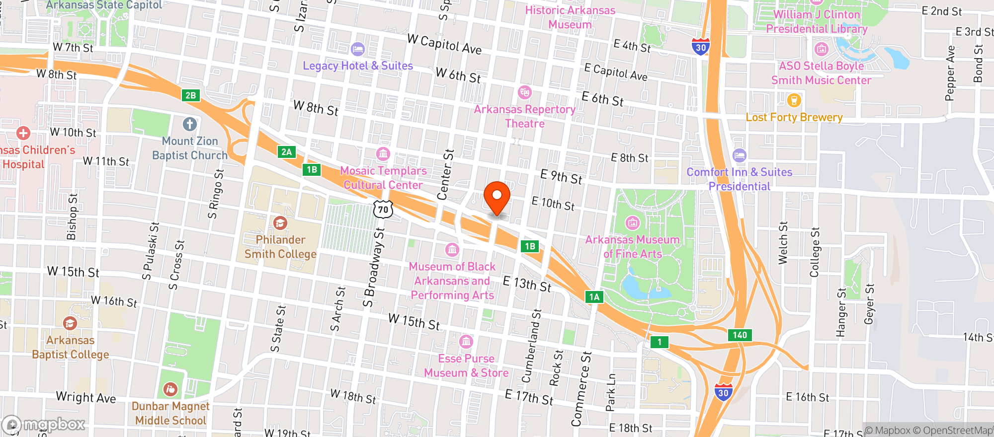 Map showing WAREHOUSE LIQUOR MARKET