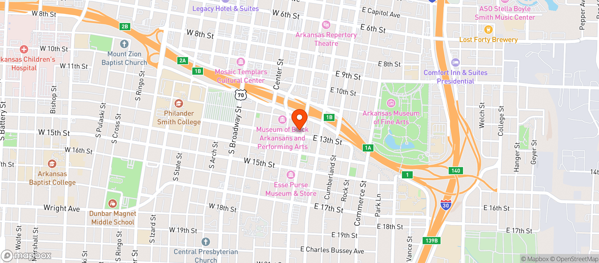 Map showing El Sur Street Food Co. 