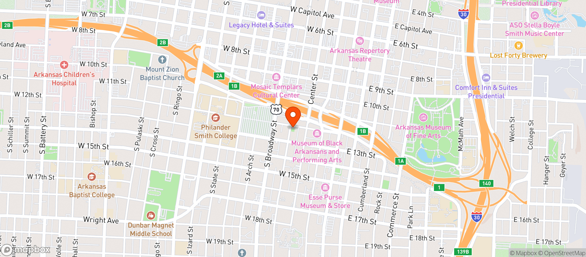 Map showing Bark Bar