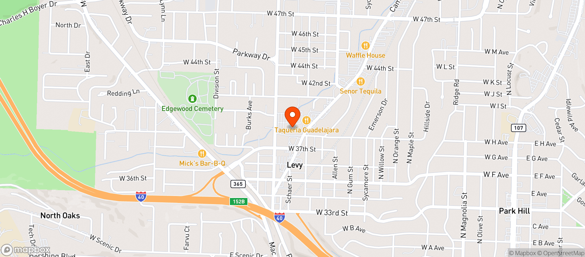 Map showing Edwards Cash Saver