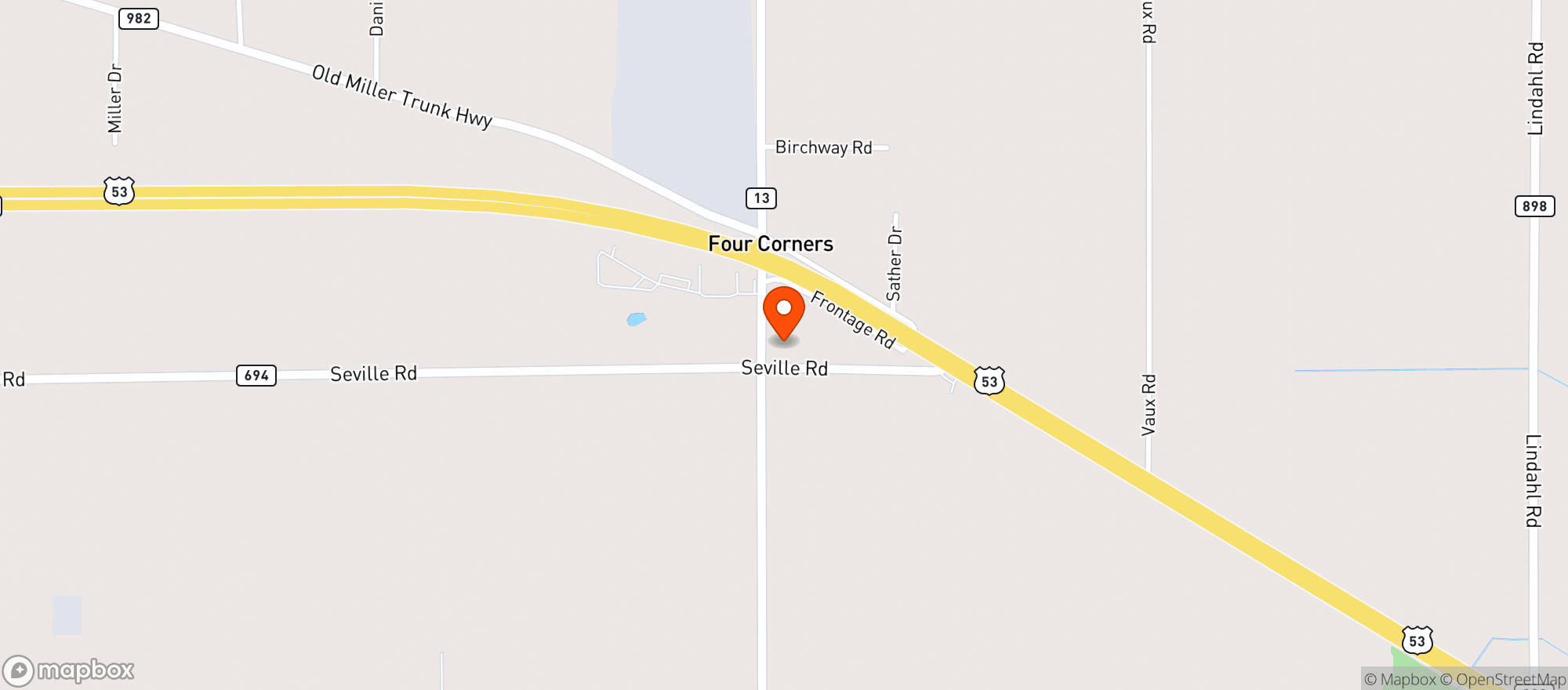 Map showing SUPER ONE #571