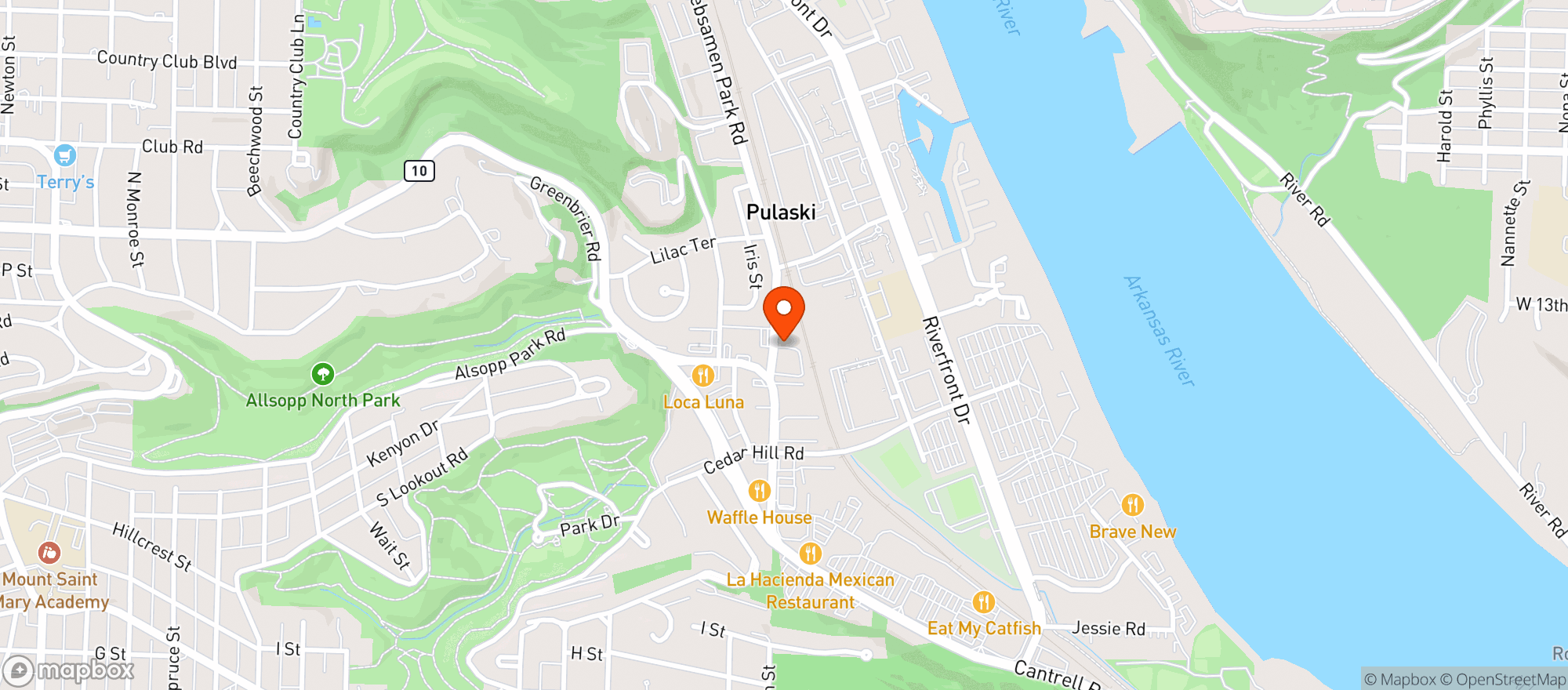 Map showing The Faded Rose