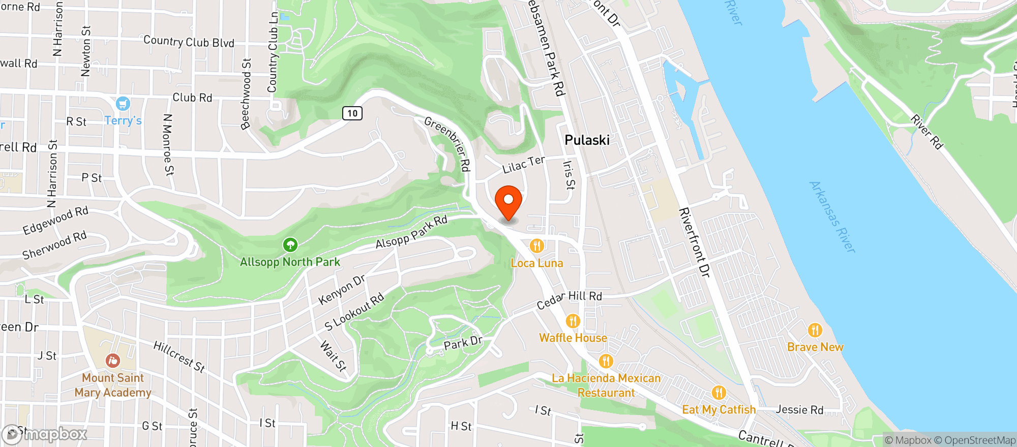 Map showing Good Day Farm - Cantrell