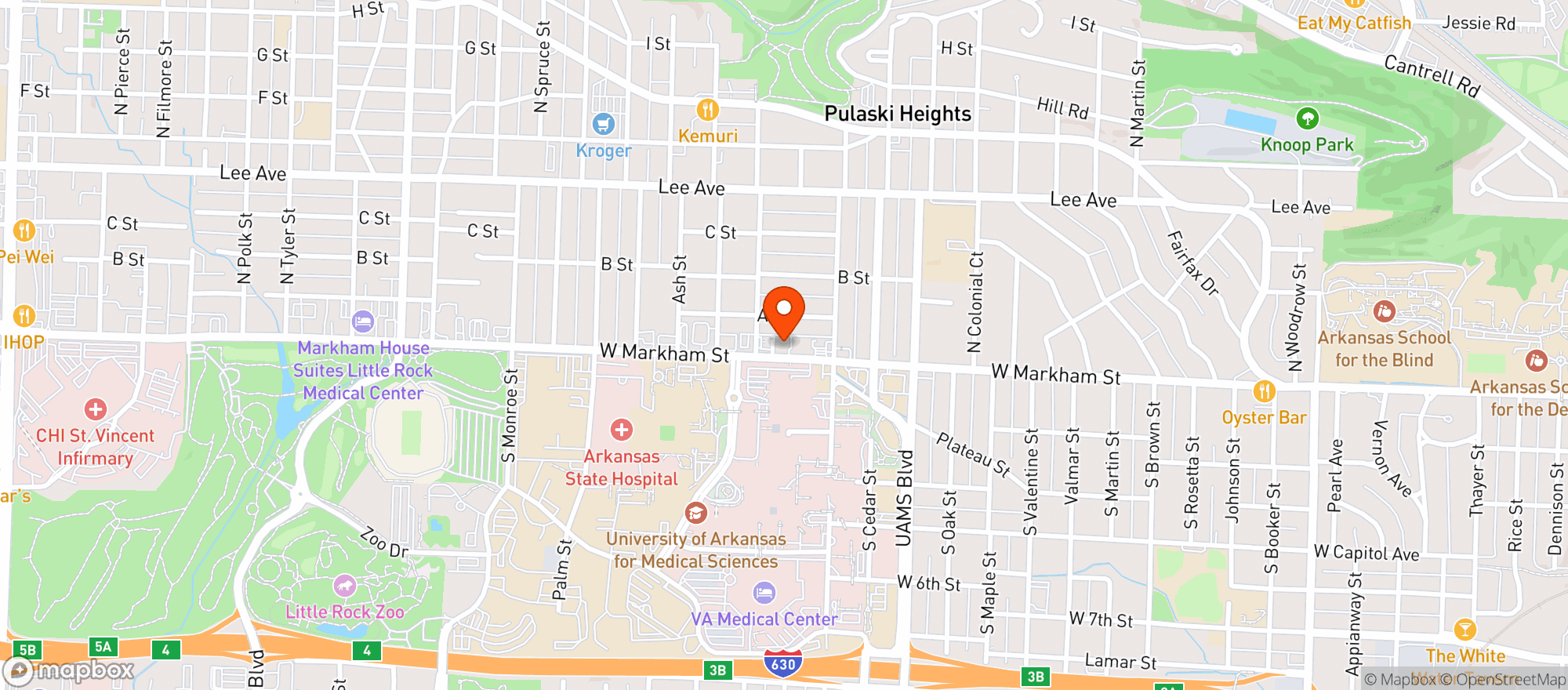 Map showing MARKHAM STREET LIQUOR STORE