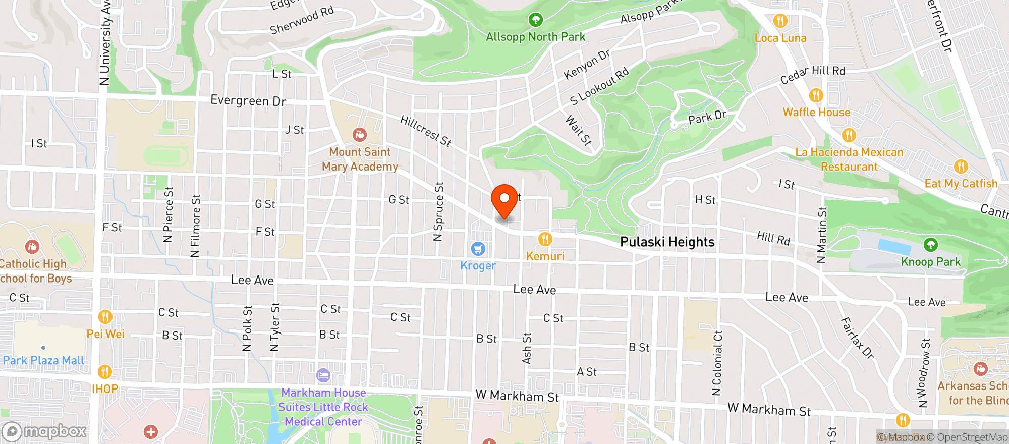 Map showing Hill Station