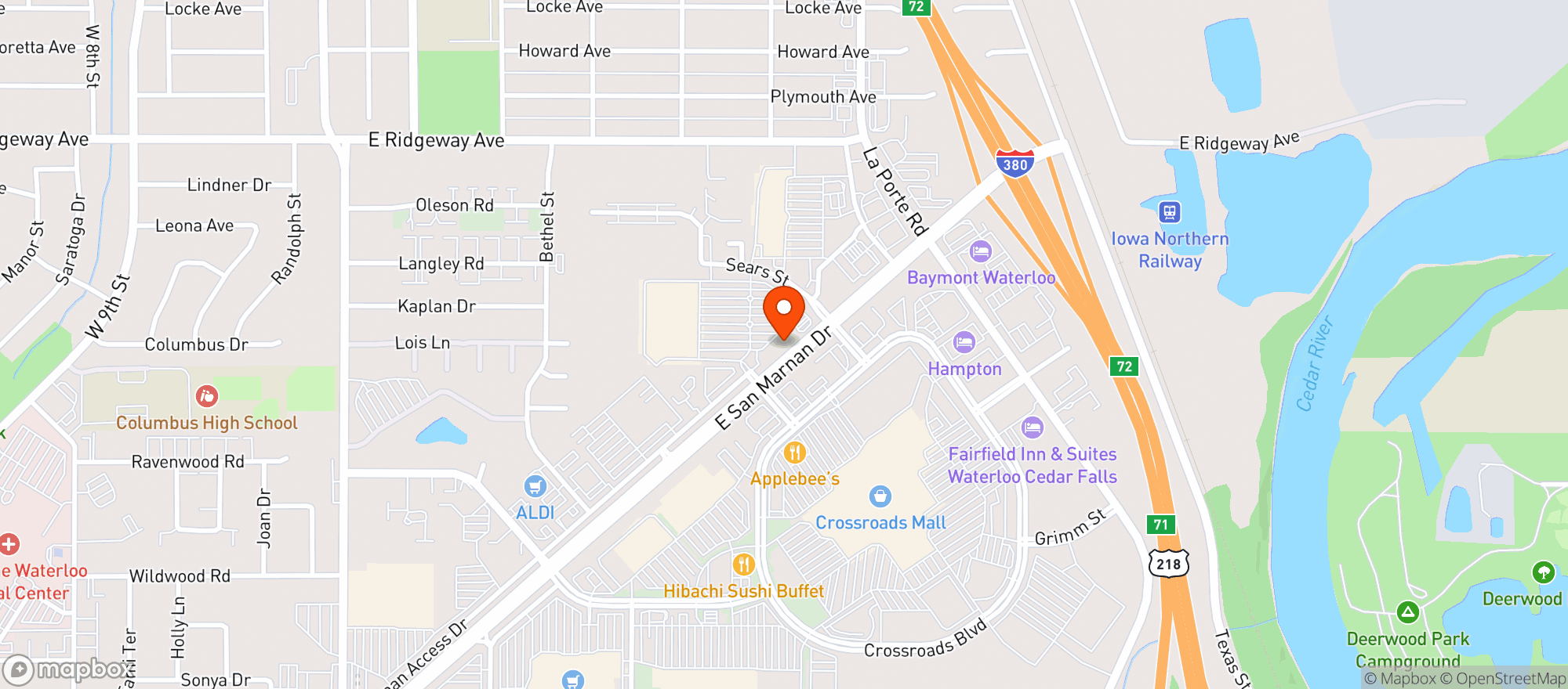 Map showing Gnc