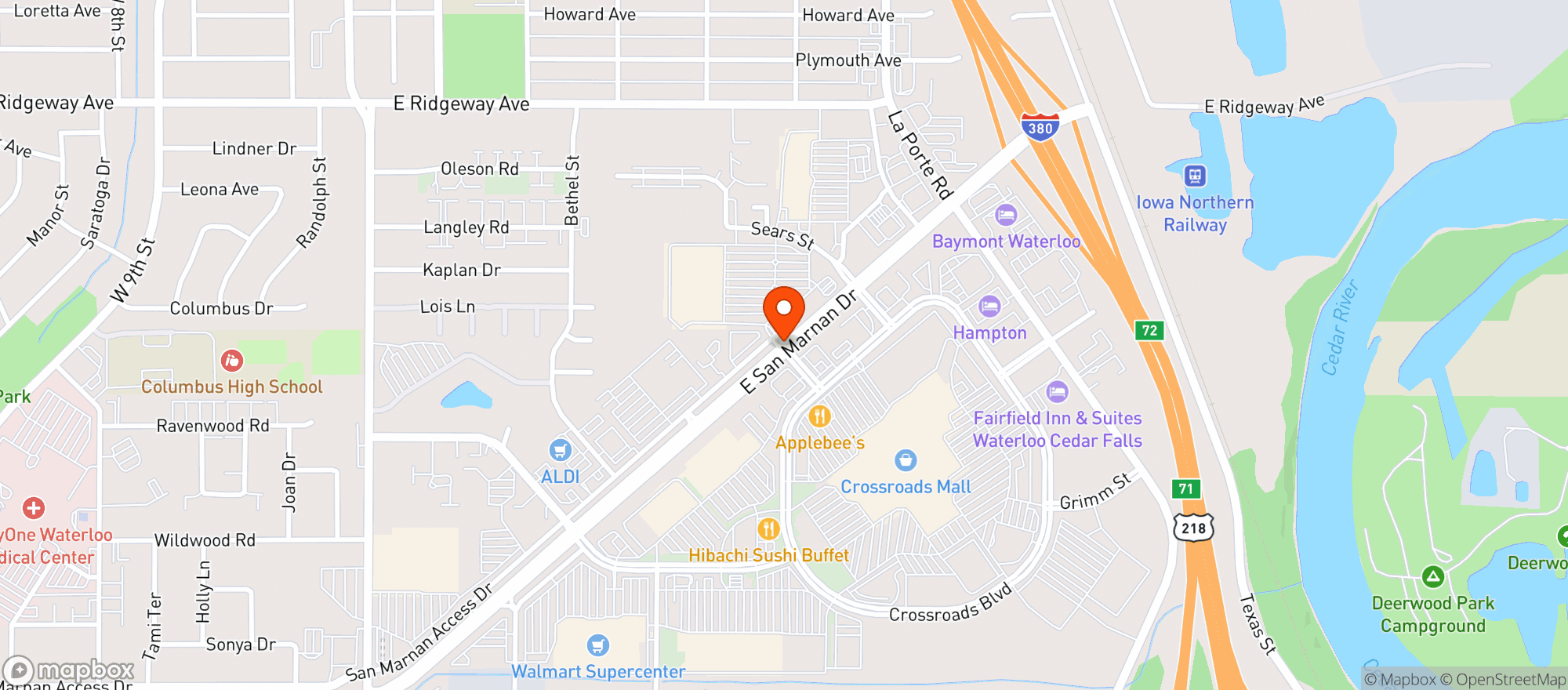 Map showing Target