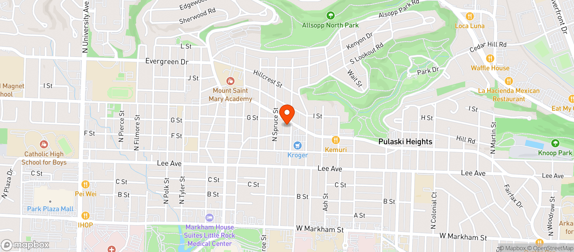 Map showing The Pantry Crest