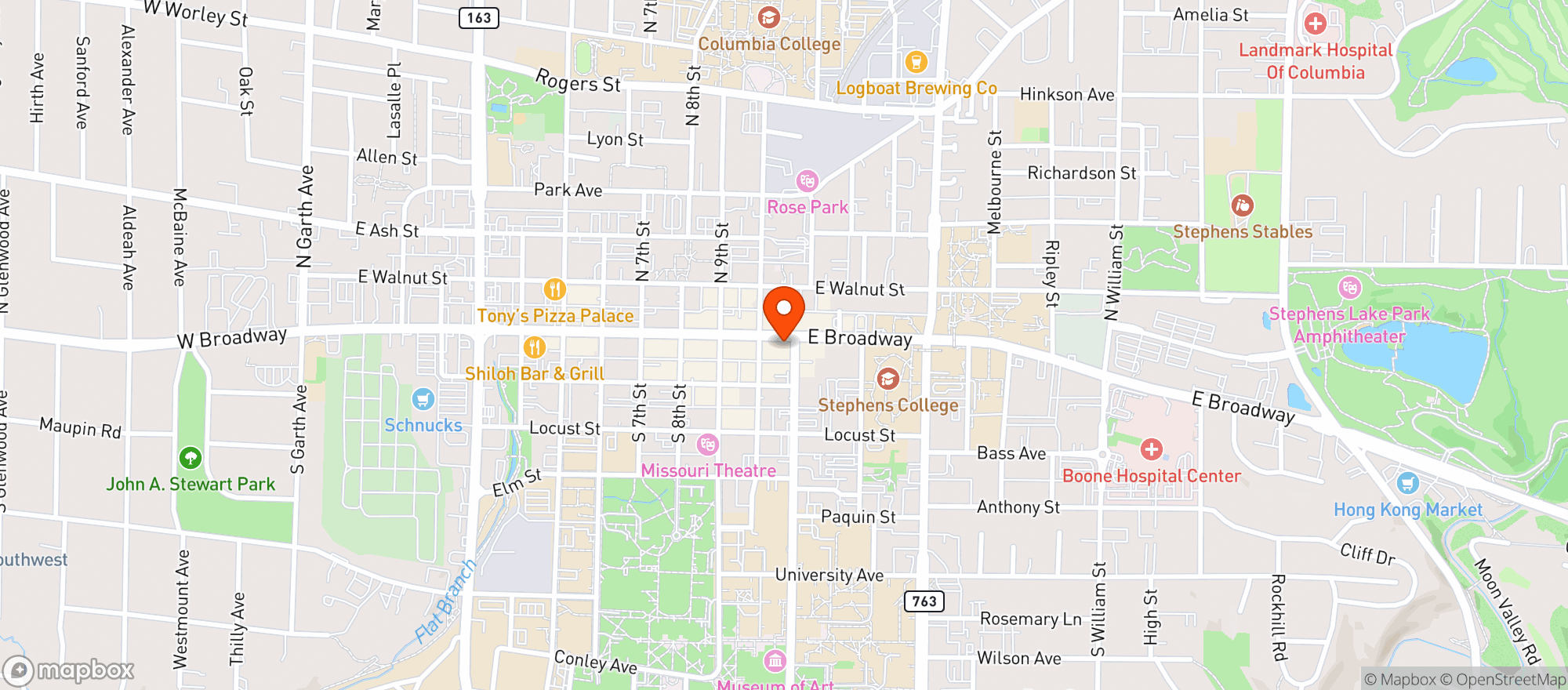 Map showing Eastside Tavern