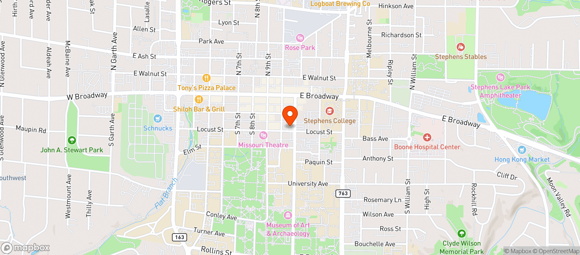 Map showing Hitt Mini Mart