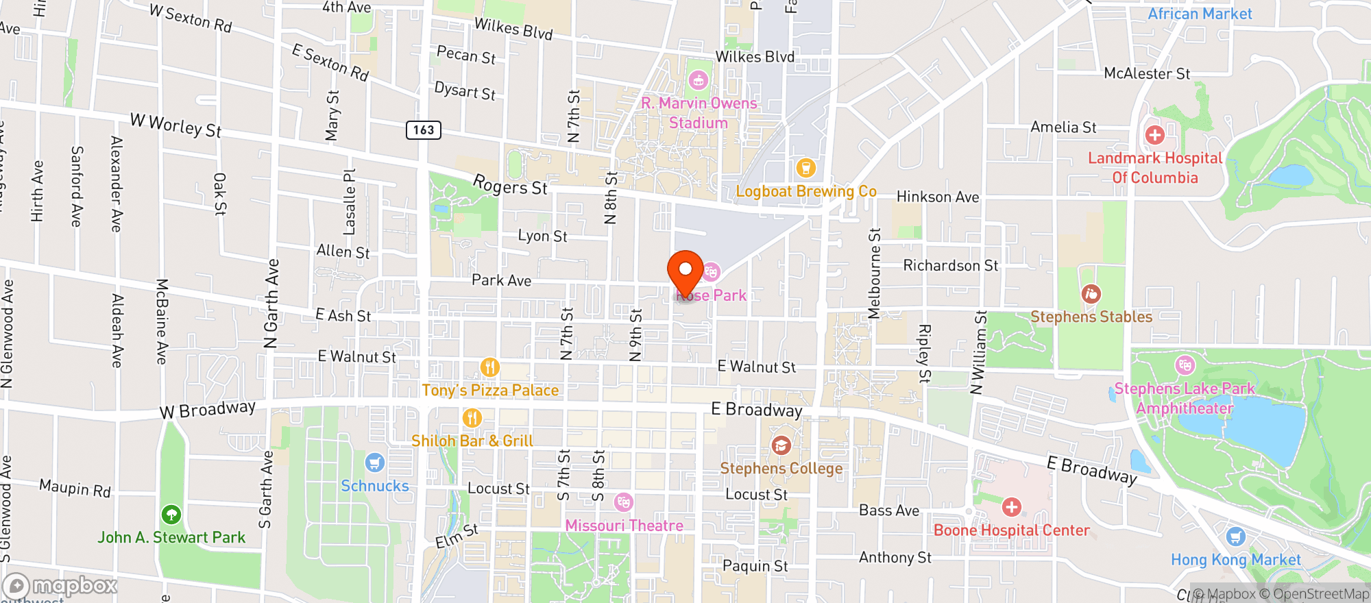 Map showing Cafe Berlin