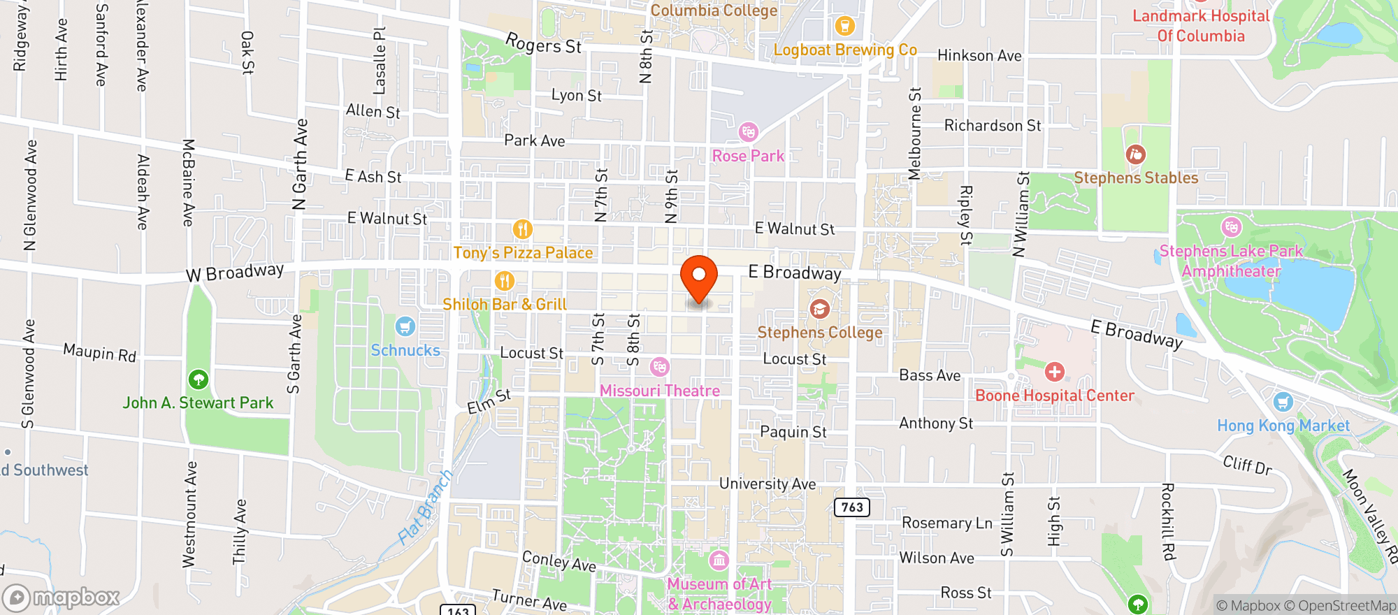 Map showing Magnolia S Whiskey & Wine