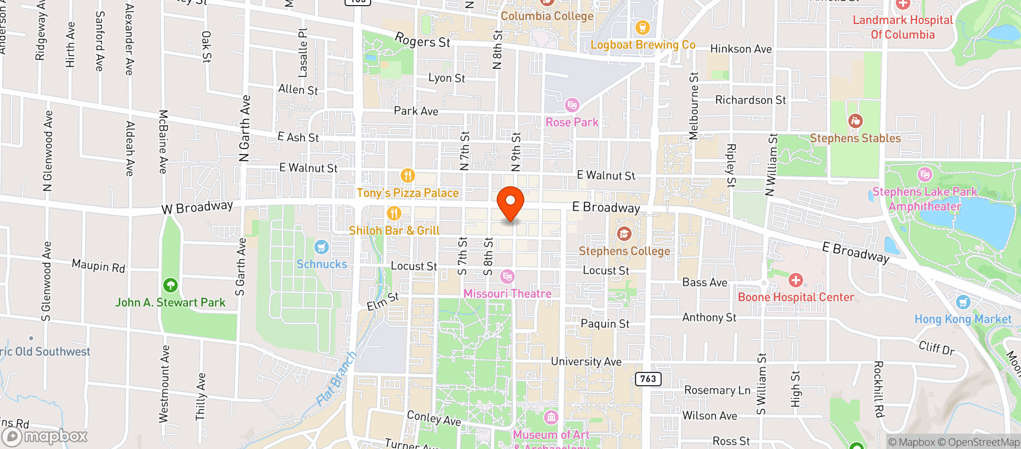 Map showing Wild Side - Columbia