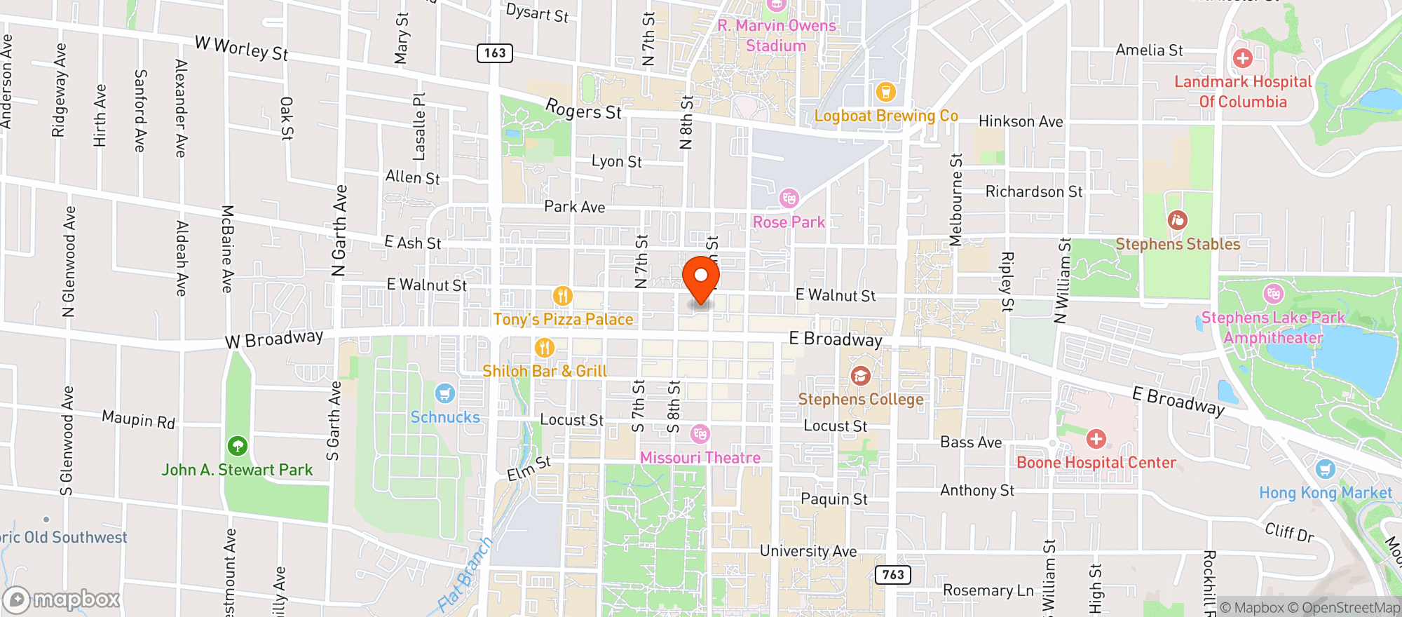 Map showing Blue Note